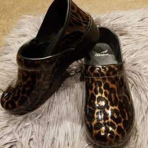 Dansko leopard print clogs size 41